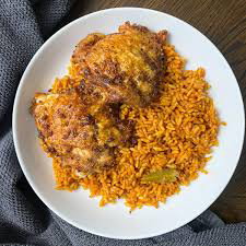 Jollof rice and chicken 