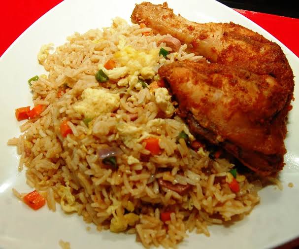 Fried rice and chicken 