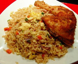 Fried rice and chicken 