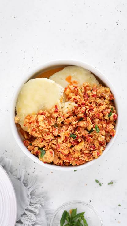 Yam and egg