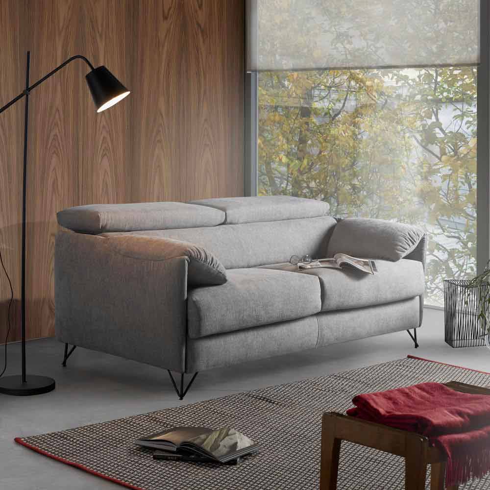 Eco-Meuble sofa bed with removable fabric cover, made in Italy