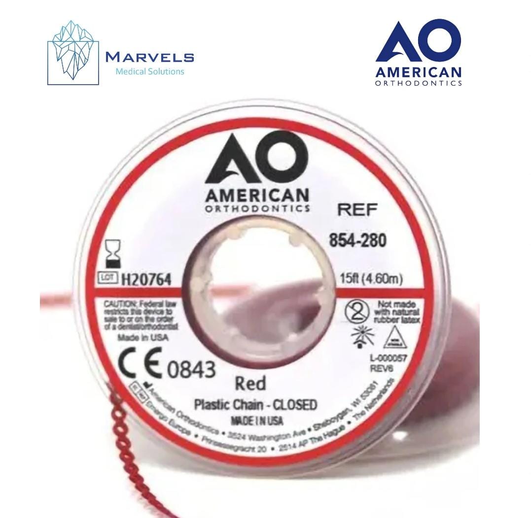 PLASTIC CHAIN 15' CLOSED RED_0