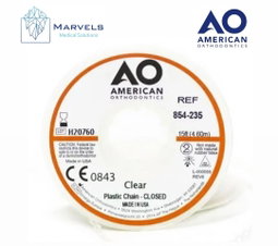 PLASTIC CHAIN 15' CLOSED CLEAR