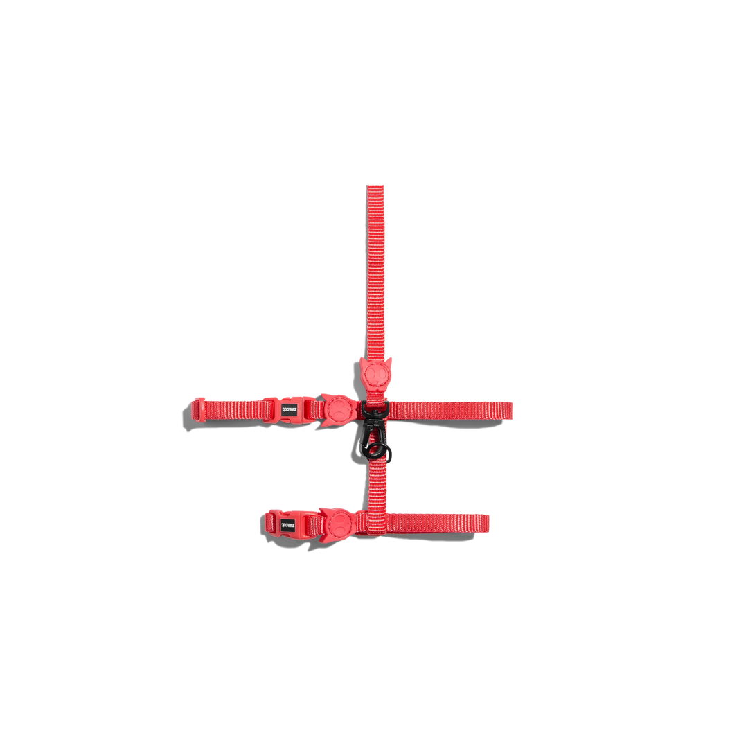 ZeeDog Neon Coral Cat Harness & Leash
