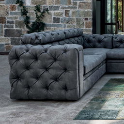 Living Room Sofa with Reclining Headrest and Peninsula