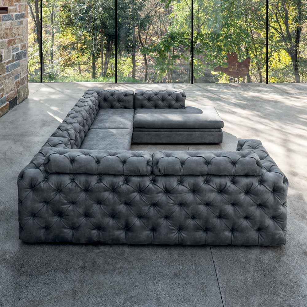 Living Room Sofa with Reclining Headrest and Peninsula_5