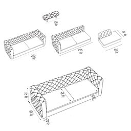Living Room Sofa with Reclining Headrest and Peninsula