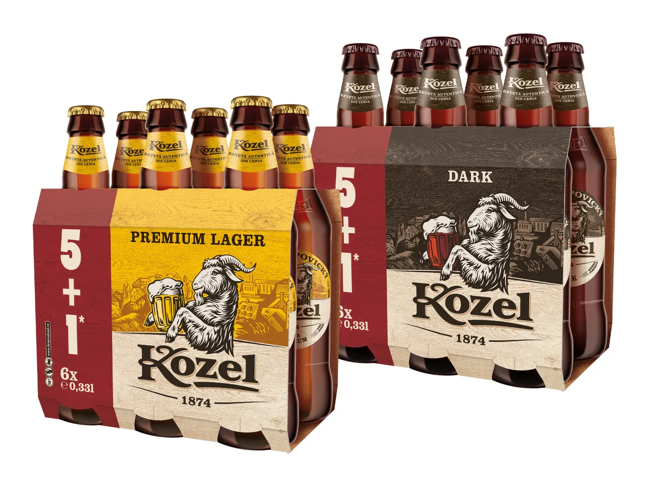 Bere brună / blondă, Kozel, 5+1 (Lidl)_0