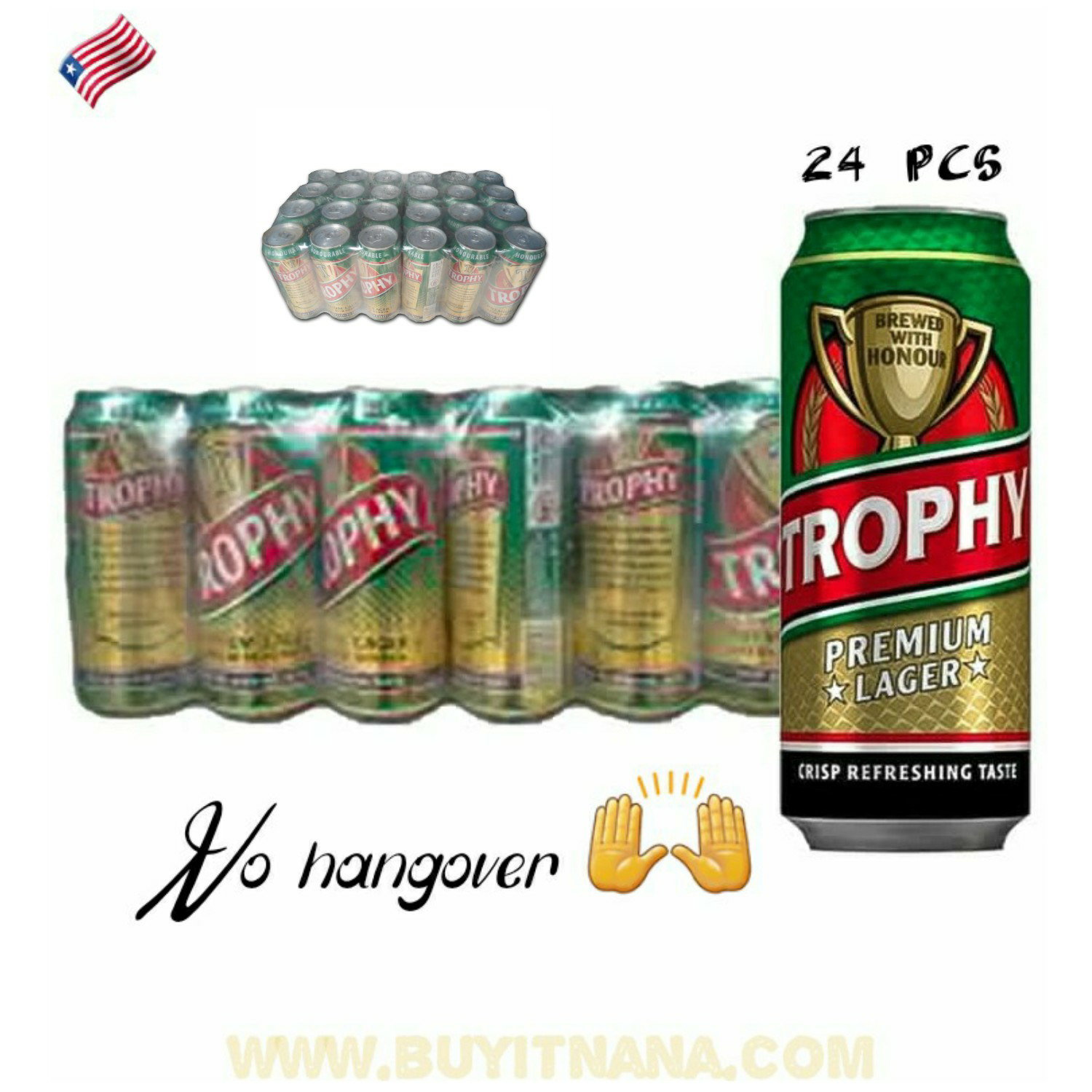 Trophy Premium Lager(24 Cans)_0