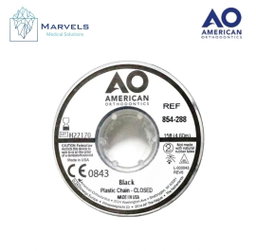 PLASTIC CHAIN 15' CLOSED BLACK