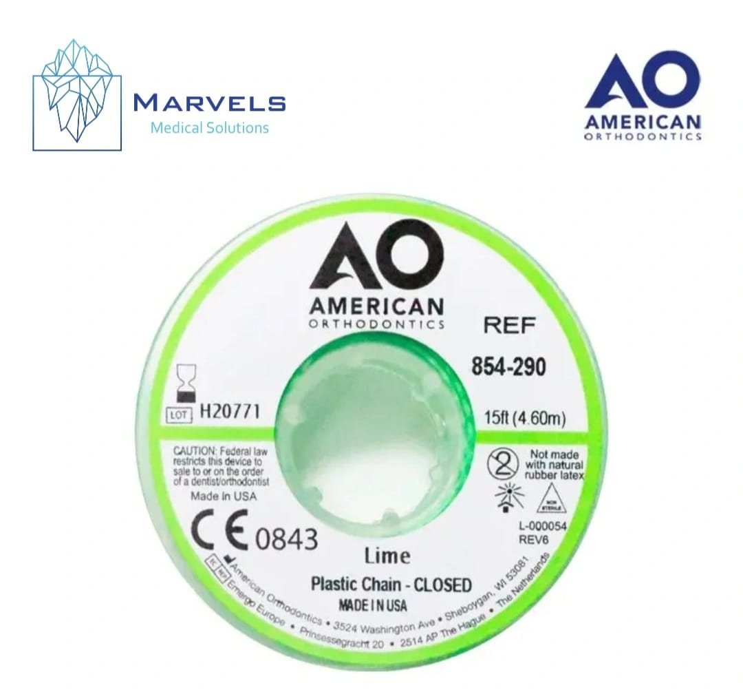PLASTIC CHAIN 15' CLOSED LIME