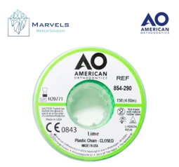 PLASTIC CHAIN 15' CLOSED LIME