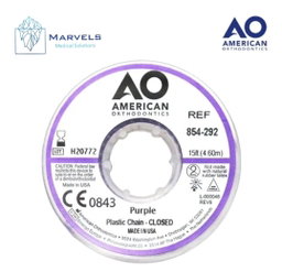 PLASTIC CHAIN 15' CLOSED PURPLE