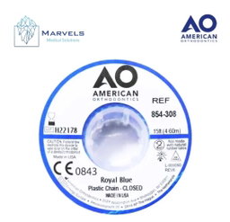 PLASTIC CHAIN 15' CLOSED ROYAL BLUE