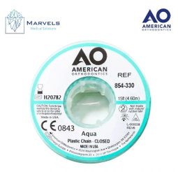 PLASTIC CHAIN 15' CLOSED AQUA