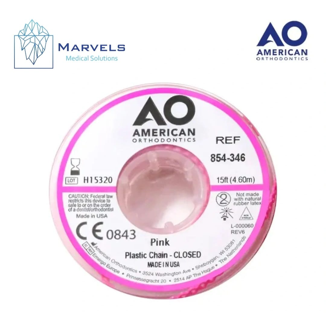 PLASTIC CHAIN 15' CLOSED PINK