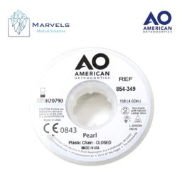 PLASTIC CHAIN 15' CLOSED PEARL