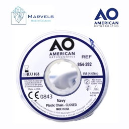 PLASTIC CHAIN 15' CLOSED NAVY BLUE