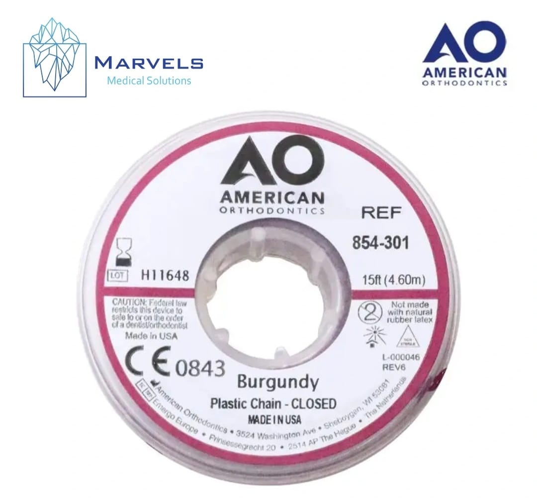PLASTIC CHAIN 15' CLOSED BURGUNDY