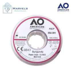 PLASTIC CHAIN 15' CLOSED BURGUNDY