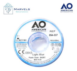 PLASTIC CHAIN 15' SHORT LIGHT BLUE