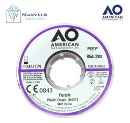 PLASTIC CHAIN 15' SHORT PURPLE