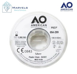 PLASTIC CHAIN 15' SHORT SILVER