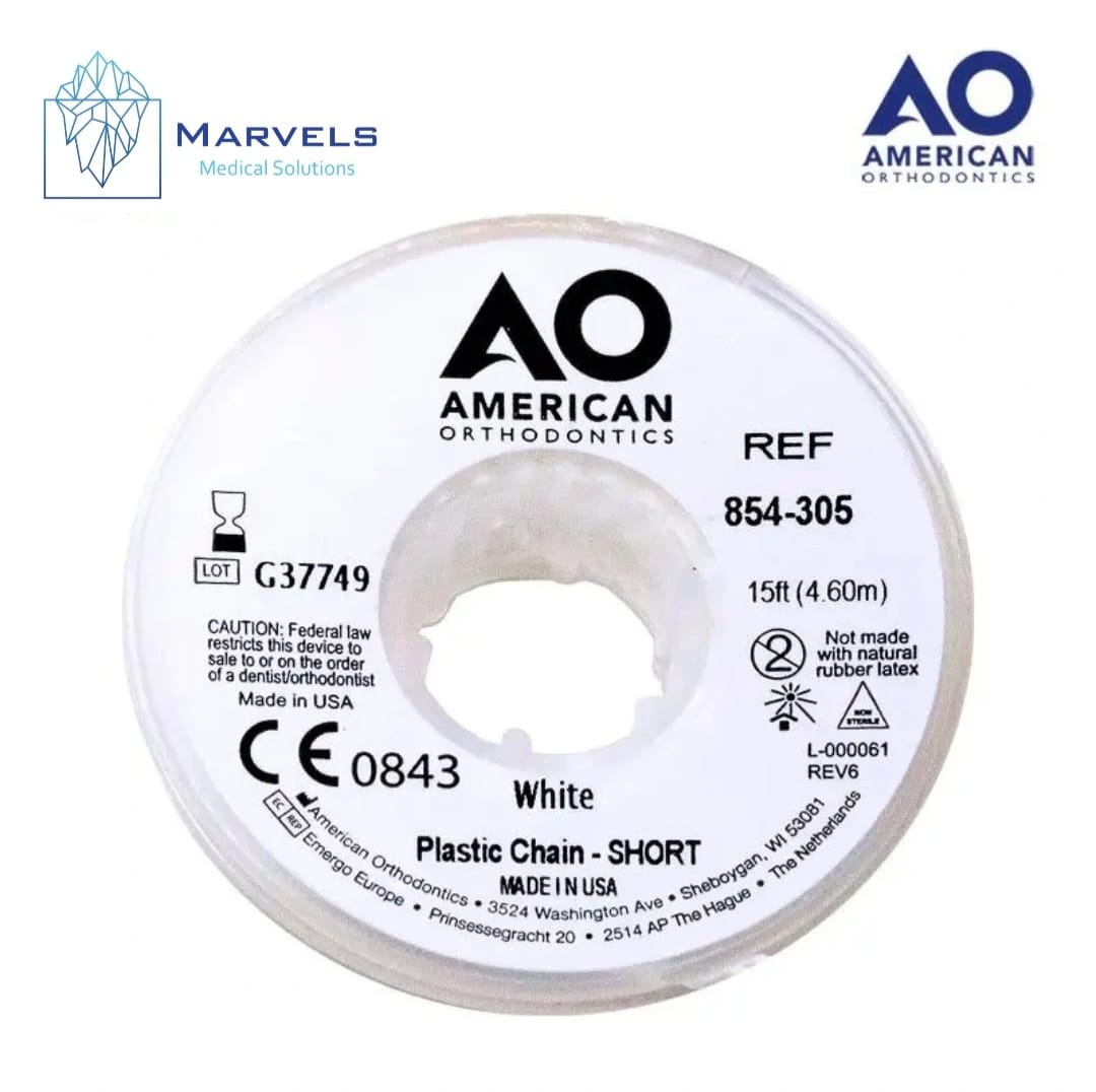 PLASTIC CHAIN 15' SHORT WHITE