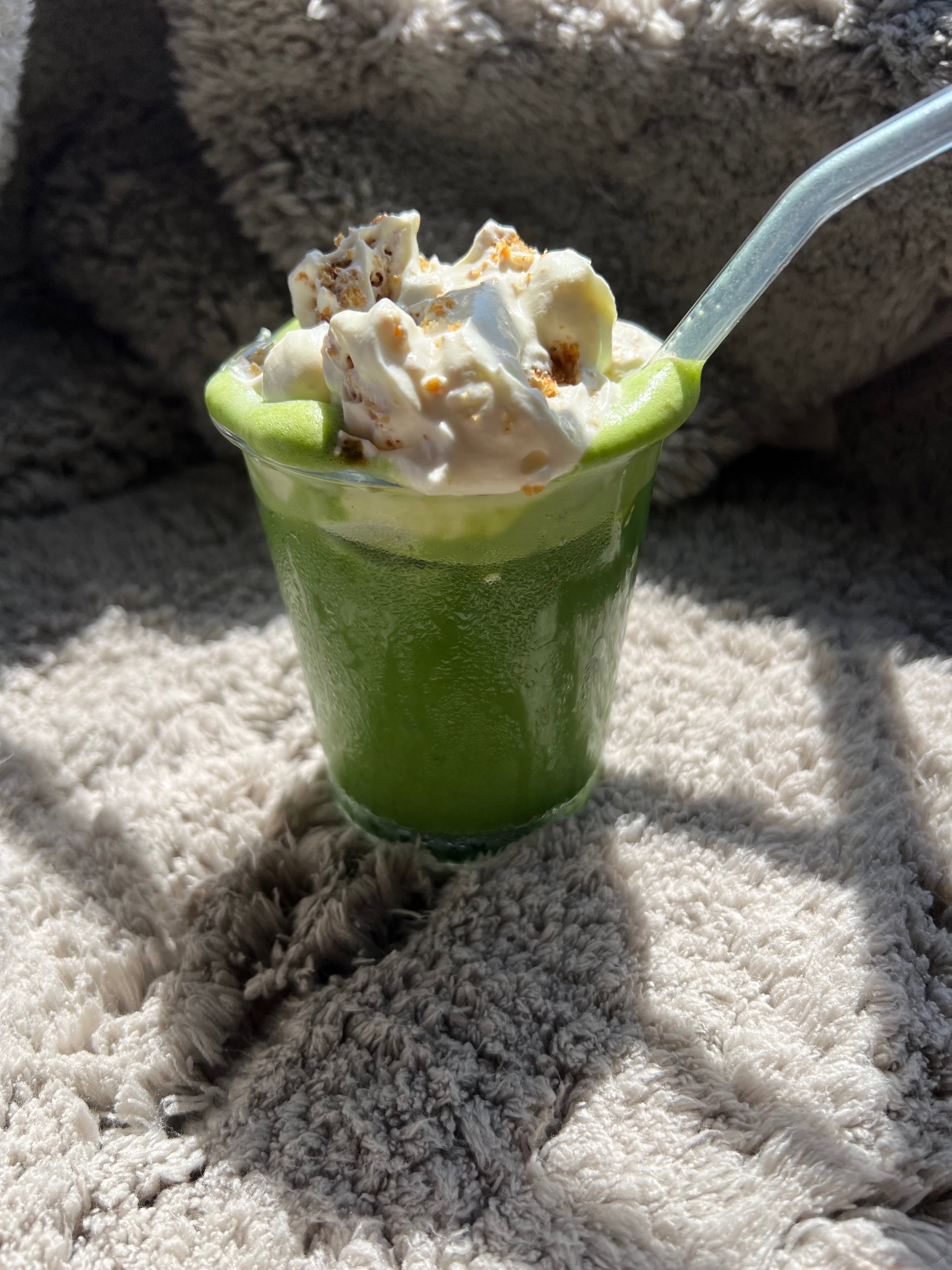Banana pudding Matcha Latte 🍌🍮_0
