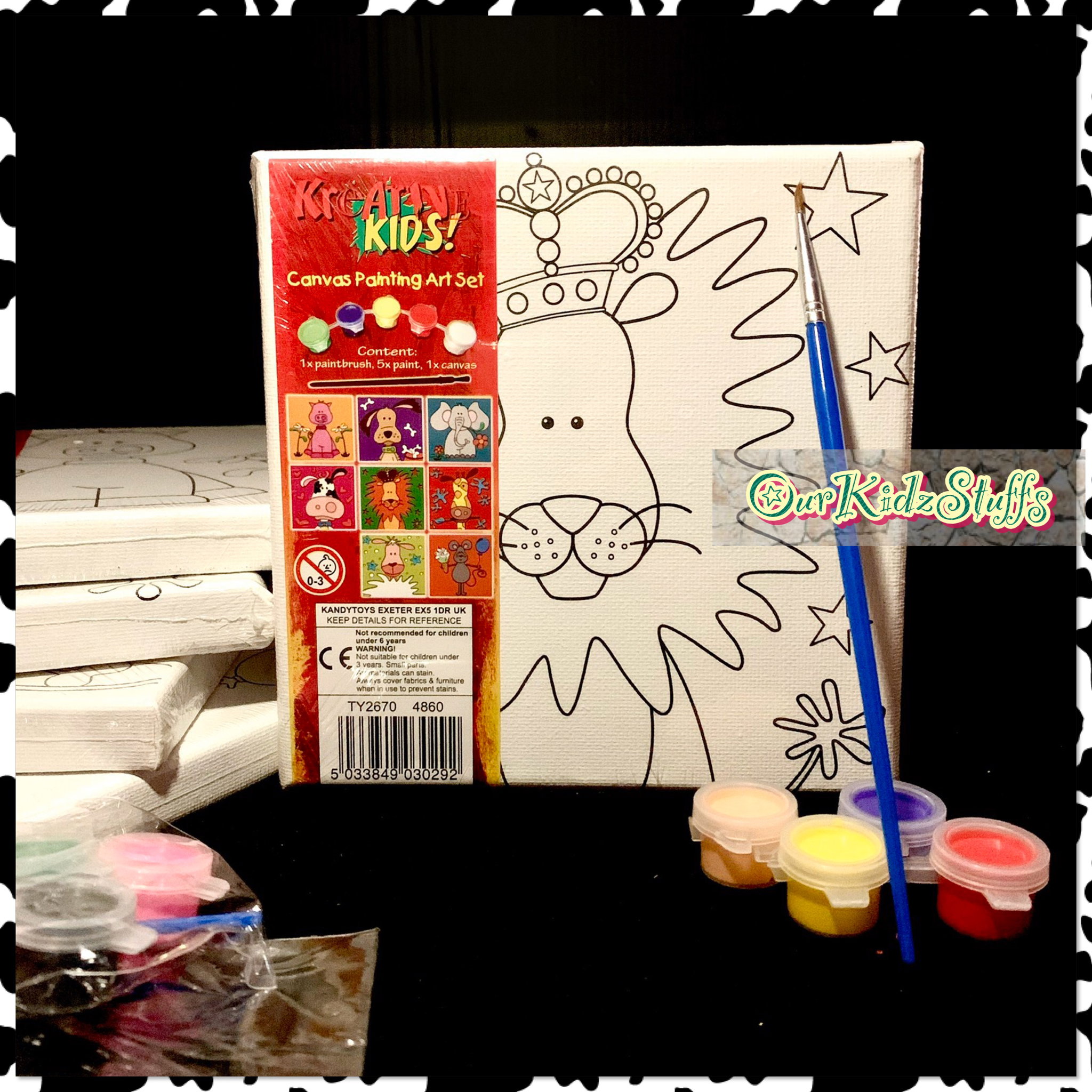 Animal Canvas Painting Kit 15x15cm_0