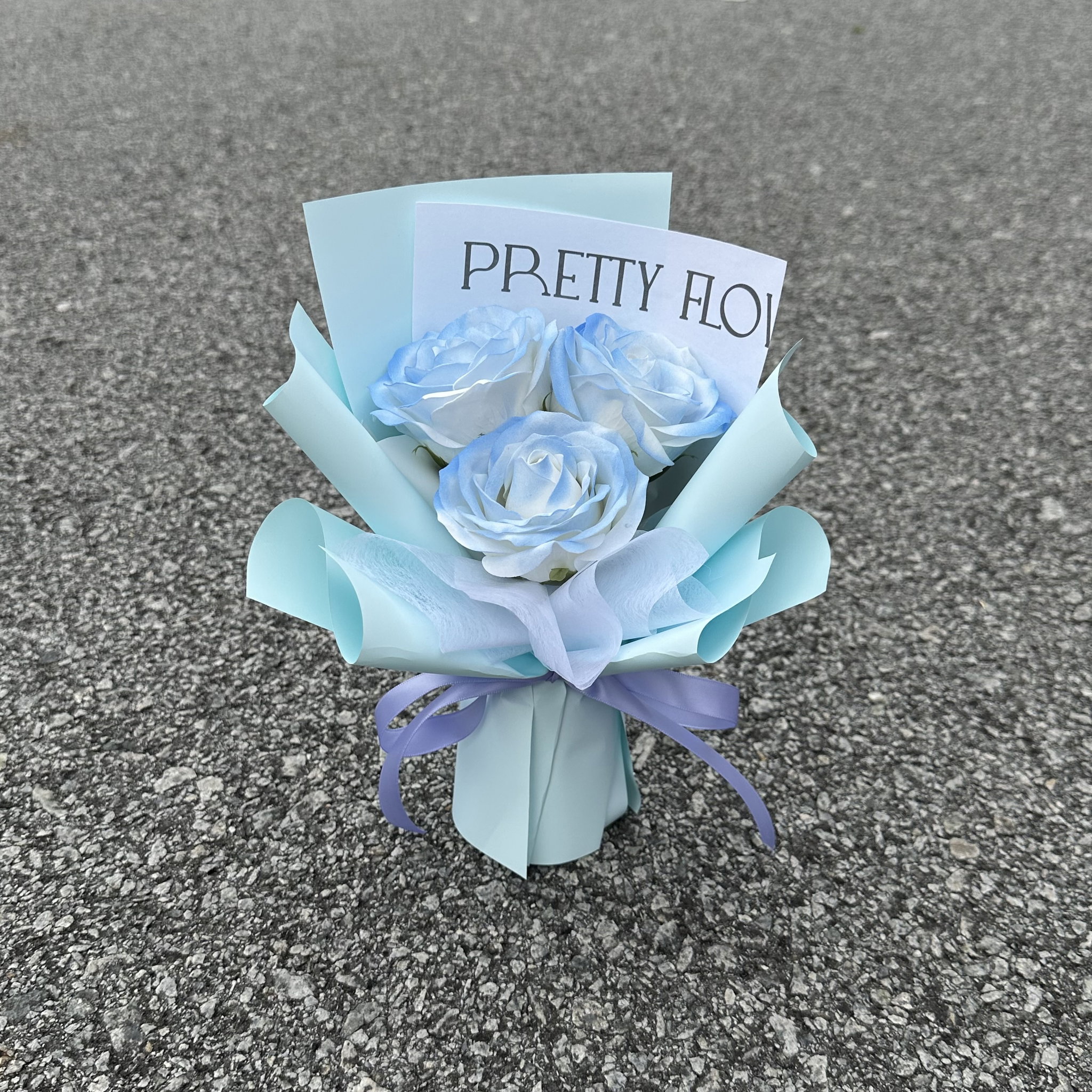(3R001) 3 stalk Soap Rose Bouquet _3