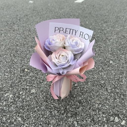 (3R001) 3 stalk Soap Rose Bouquet 