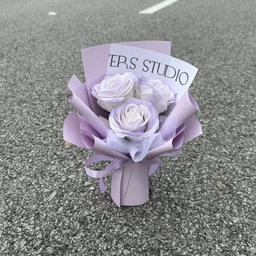 (3R001) 3 stalk Soap Rose Bouquet 