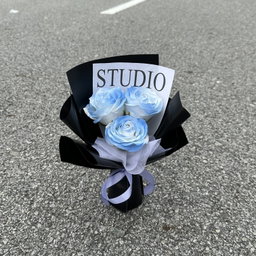 (3R001) 3 stalk Soap Rose Bouquet 