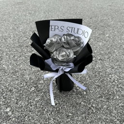 (3R001) 3 stalk Soap Rose Bouquet 