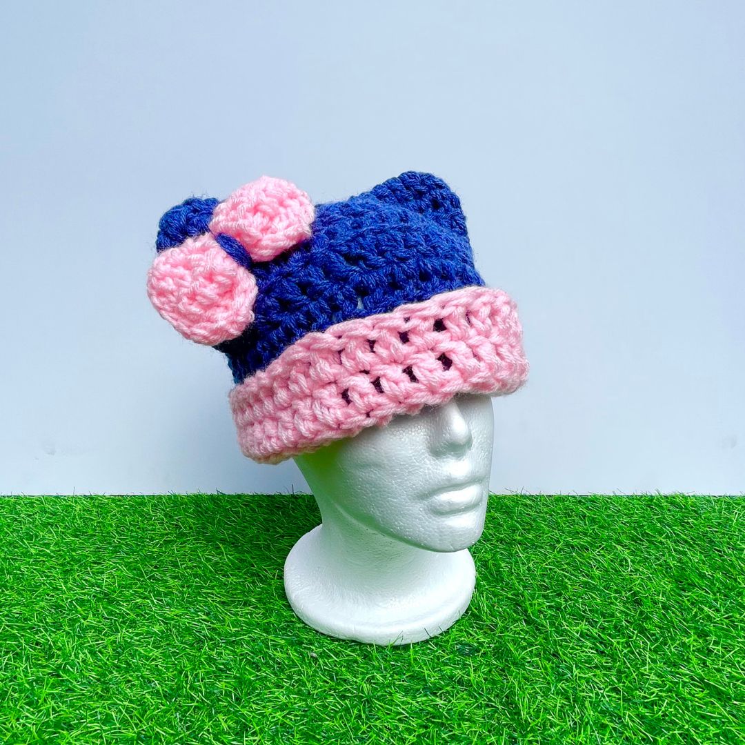 Cat Beanie with Bow _1