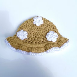 Regular Ruffle Hat with Flowers