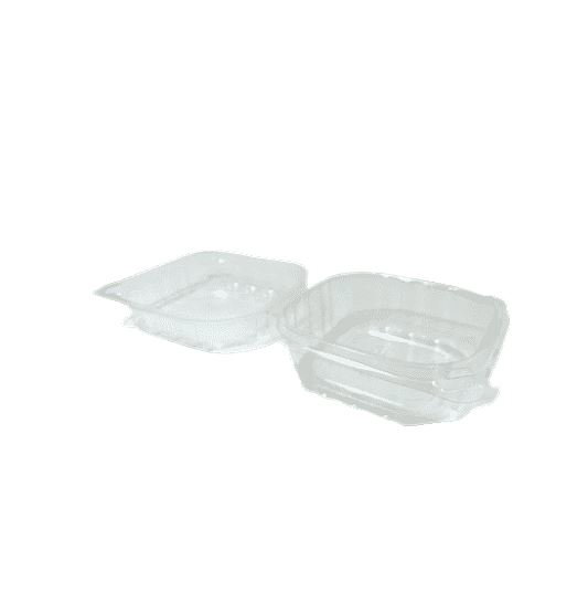 6" clamshell plastic container 