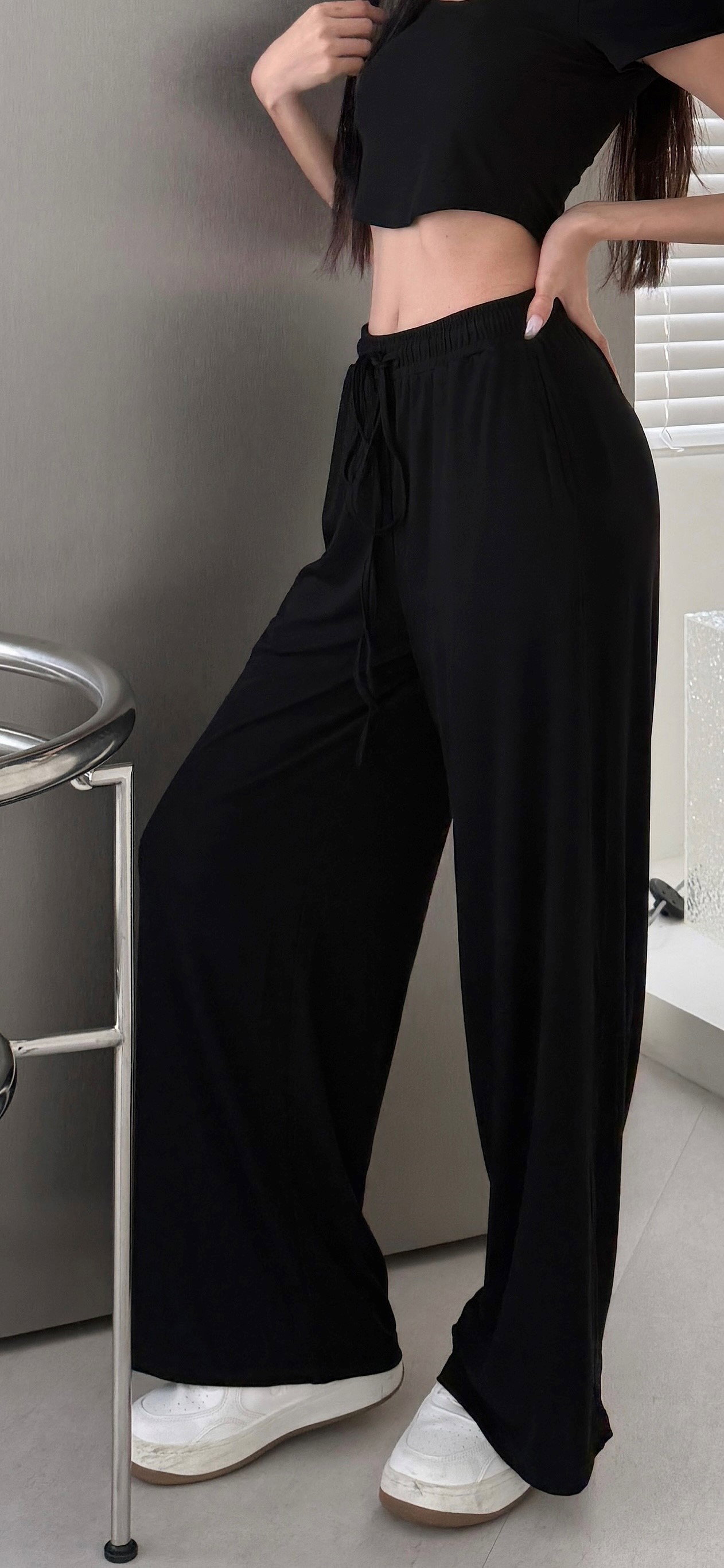 ELARA LOUNGE PANTS | BLACK_1