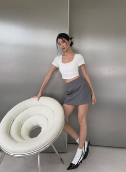 SLOANE LUXE SKORT | CLASSIC GREY