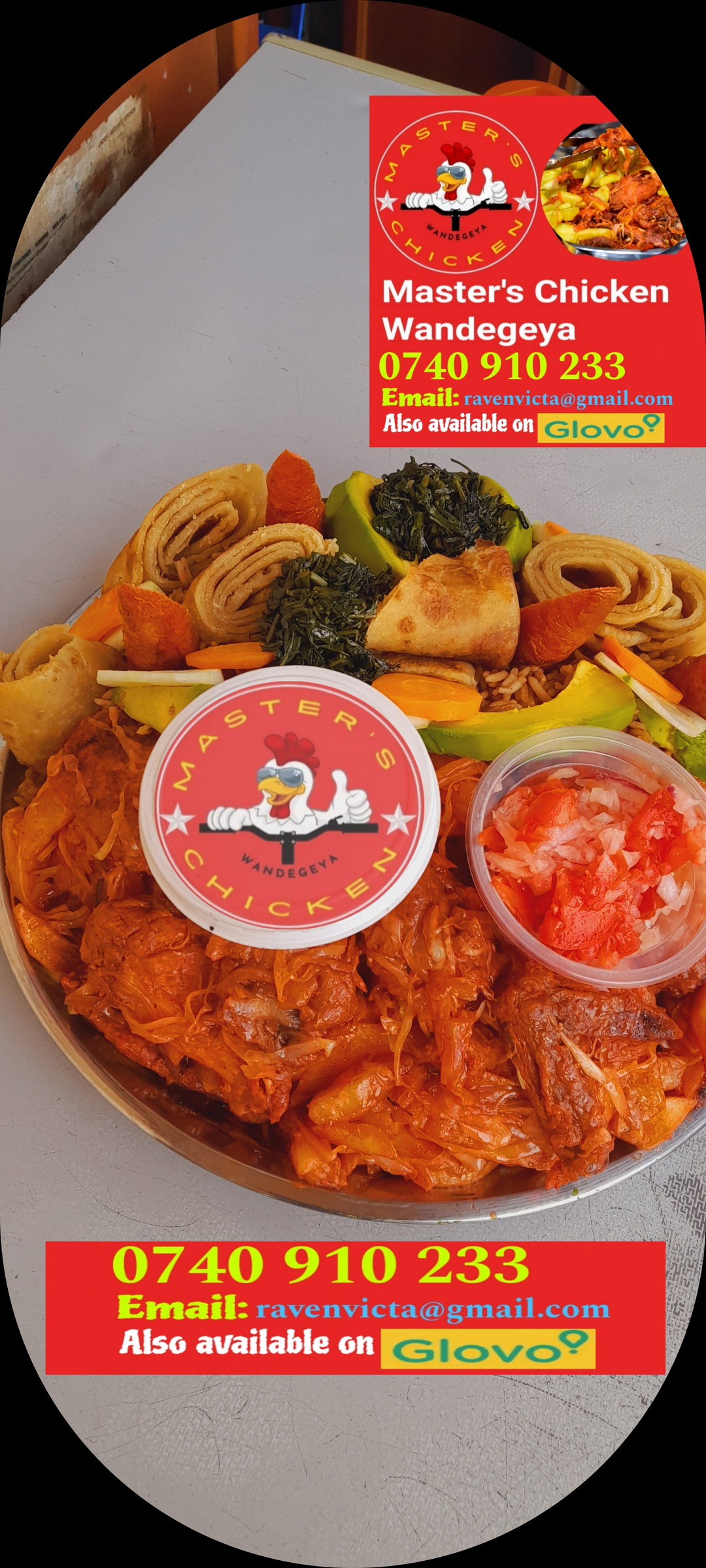 Full chicken Lusaniya for 4 to 6 people 