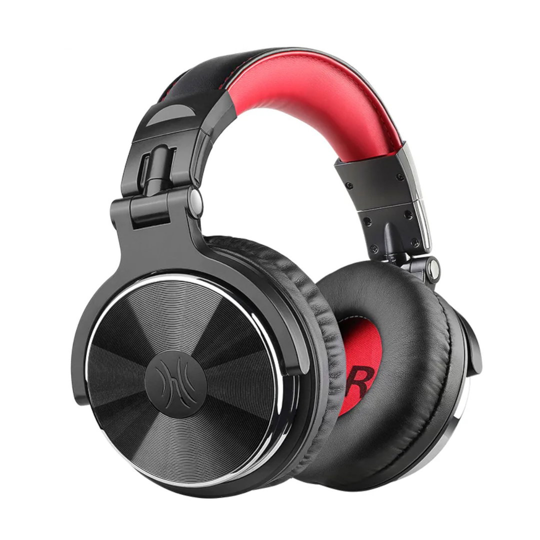  Oneodio Pro 10 Professional Wired Over Ear DJ and Studio Monitoring Headphones – Red/Black 