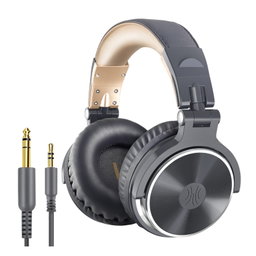  Oneodio Pro 10 Professional Wired Over Ear DJ and Studio Monitoring Headphones – Grey/Gold 