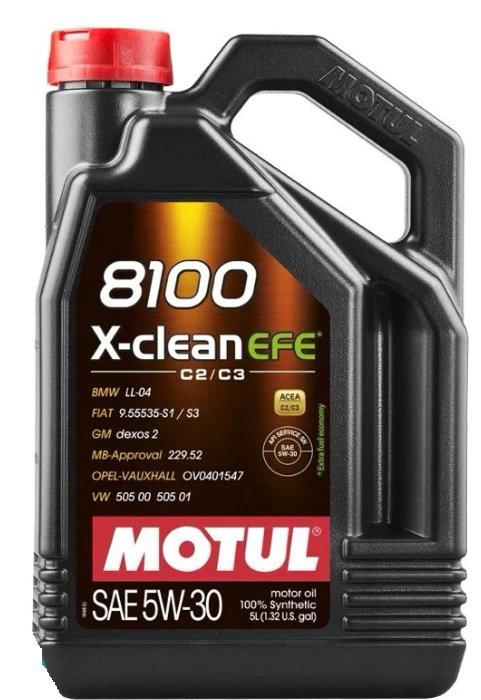 Motul 8100 X-Clean 5W30 EFE ACEA C2/C3 Fully Synthetic Motor Oil  5L_2