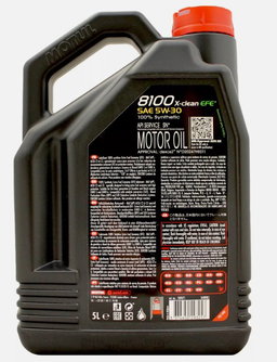Motul 8100 X-Clean 5W30 EFE ACEA C2/C3 Fully Synthetic Motor Oil  5L