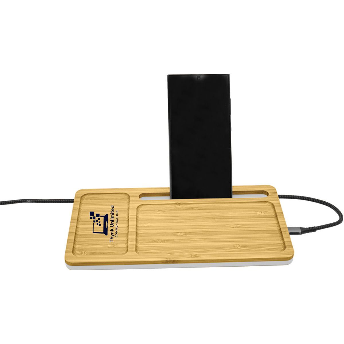 Yurian Bamboo Wireless Charger - Natural_1