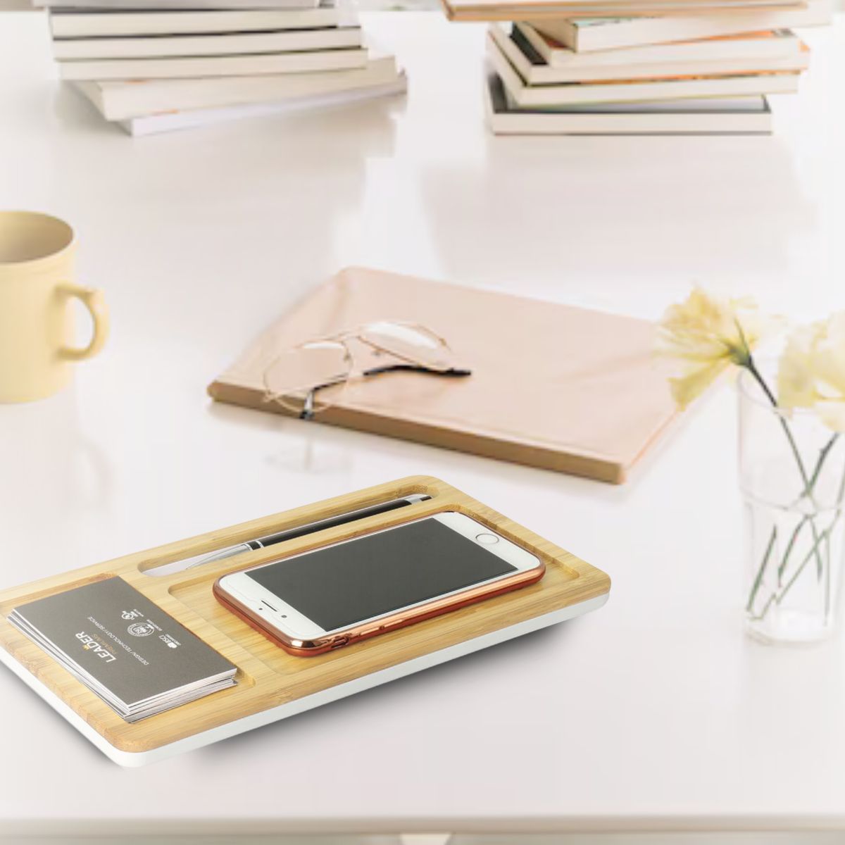 Yurian Bamboo Wireless Charger - Natural_0