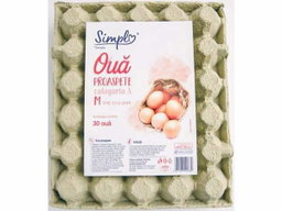 Oua marimea M 30 bucati Oua de la gaini crescute la sol Simpl (carrefour)