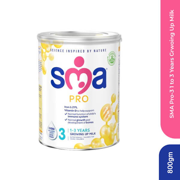 SMA Pro-3 (1 to 3 Years) Growing Up Milk, 800gm_0