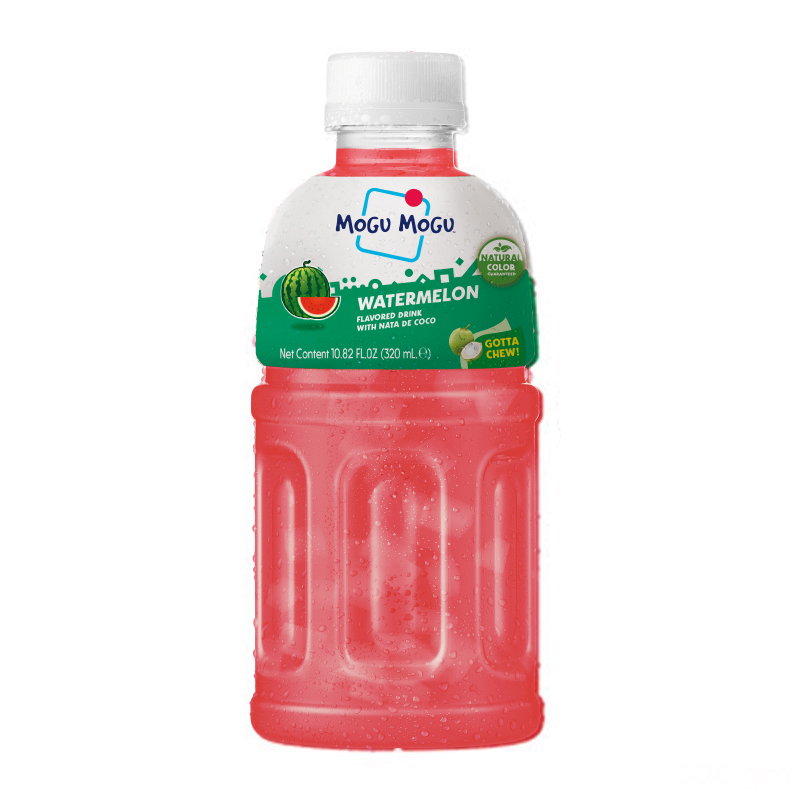 Mogu Mogu Watermelon Flavored Drink with Nata De Coco, 320ml_0